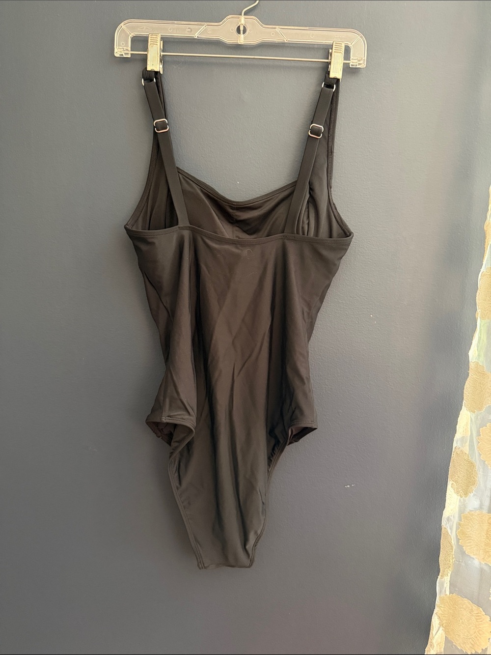 NWT Cupshe Black Tummy Control One Piece Swimsuit Medium Tall - Picture 2 of 6